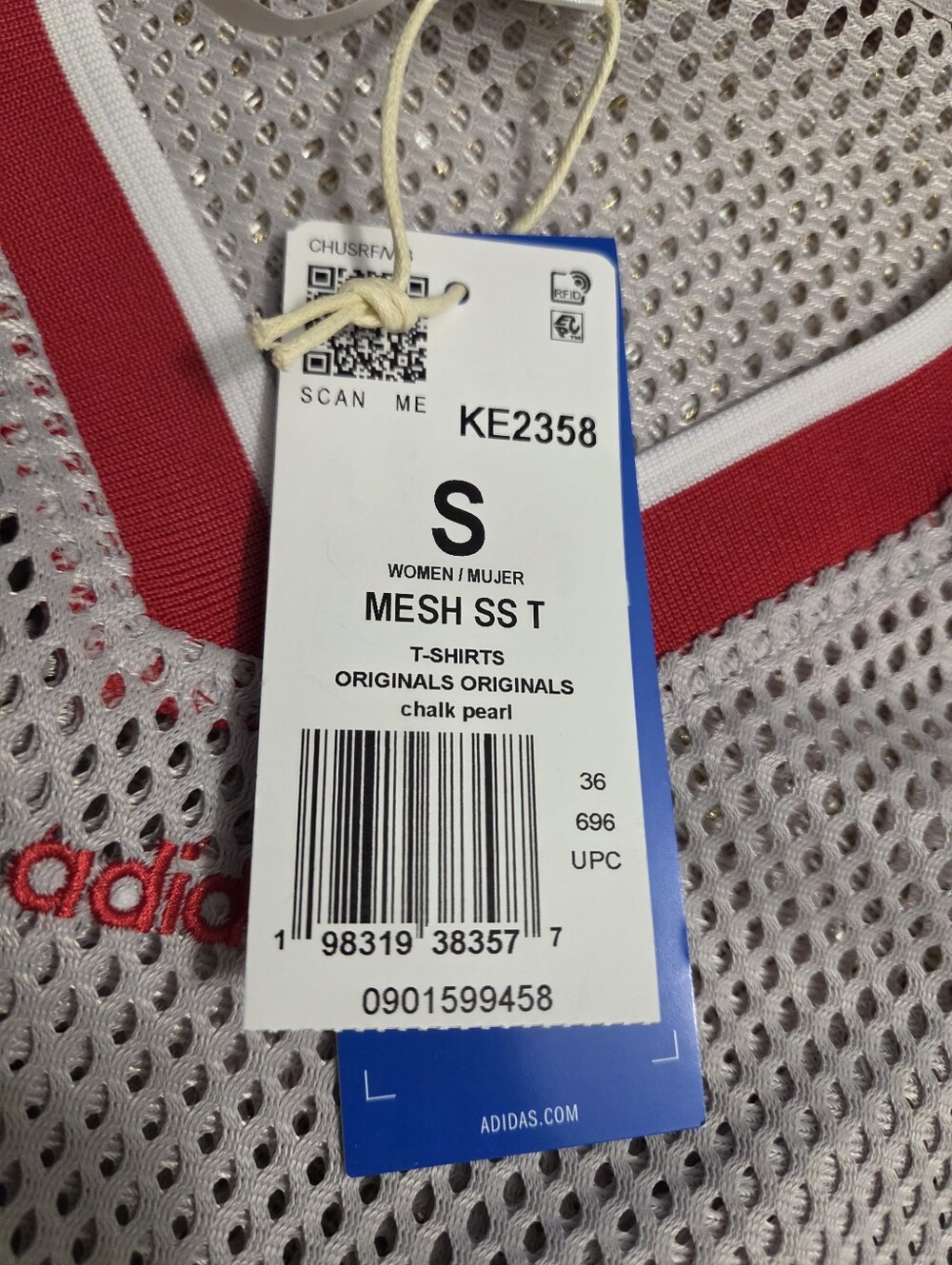 adidas Originals Mesh Shirt Short Women's Tee - Picture 5 of 7